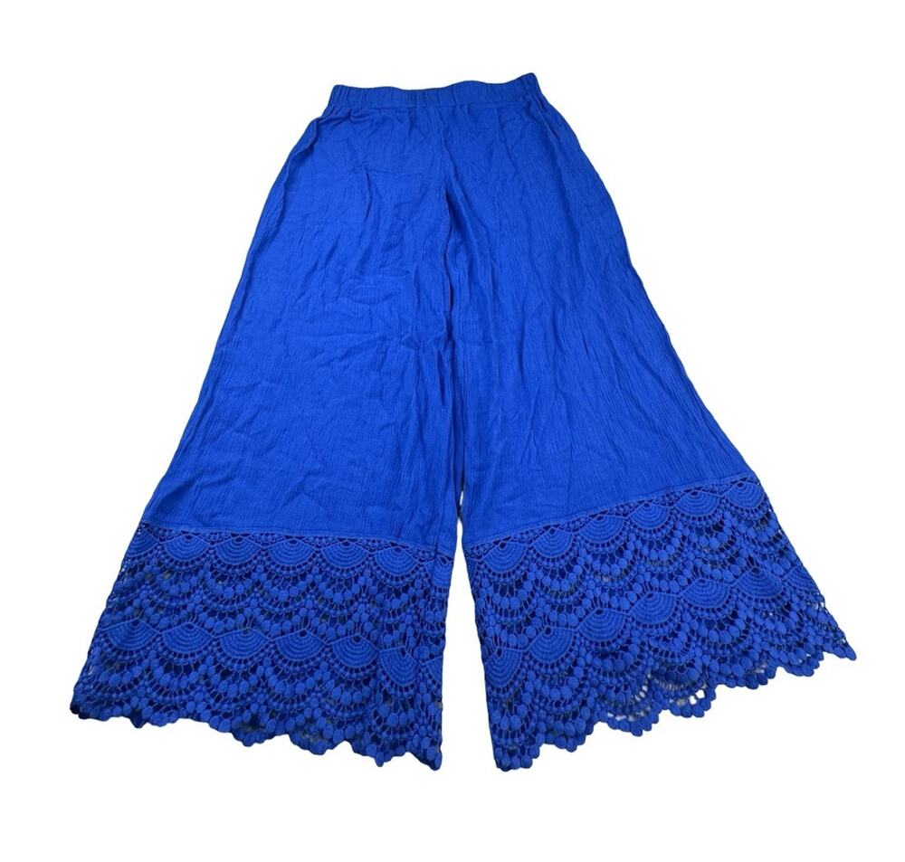 NWT Matilda Jane Happy And Free Festival Season Cropped Pants Blue Size XS